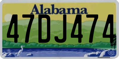 AL license plate 47DJ474