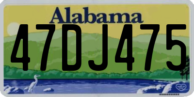 AL license plate 47DJ475