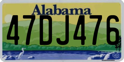 AL license plate 47DJ476