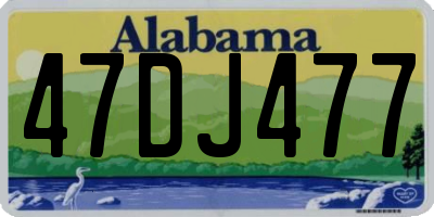 AL license plate 47DJ477