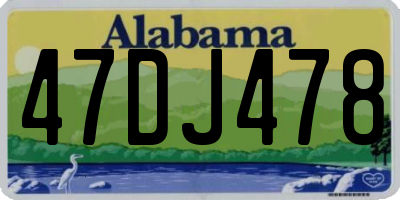 AL license plate 47DJ478