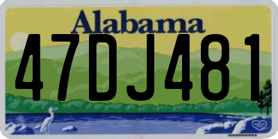 AL license plate 47DJ481
