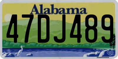AL license plate 47DJ489