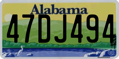 AL license plate 47DJ494