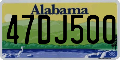 AL license plate 47DJ500