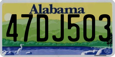 AL license plate 47DJ503