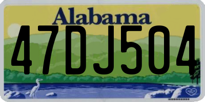 AL license plate 47DJ504