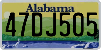 AL license plate 47DJ505