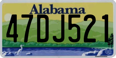 AL license plate 47DJ521