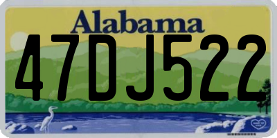AL license plate 47DJ522