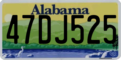 AL license plate 47DJ525