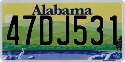 AL license plate 47DJ531