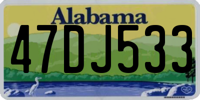 AL license plate 47DJ533