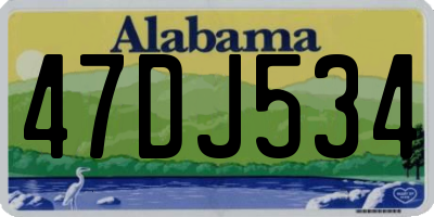 AL license plate 47DJ534