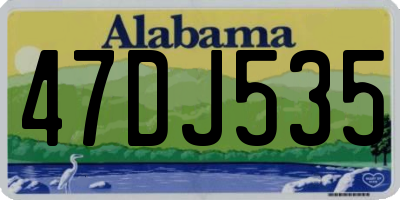 AL license plate 47DJ535