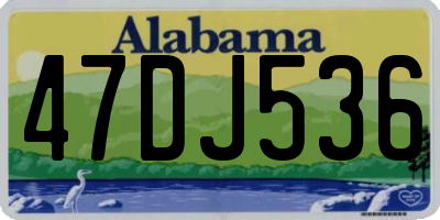 AL license plate 47DJ536
