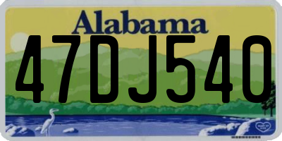 AL license plate 47DJ540