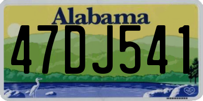 AL license plate 47DJ541