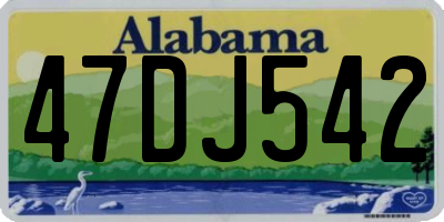AL license plate 47DJ542