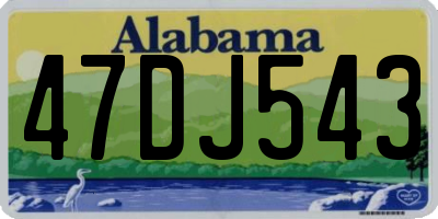AL license plate 47DJ543