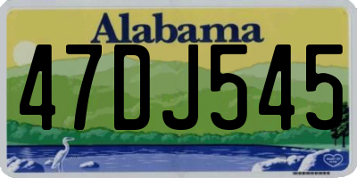 AL license plate 47DJ545