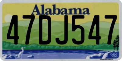 AL license plate 47DJ547