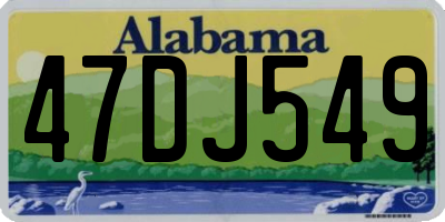 AL license plate 47DJ549