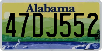 AL license plate 47DJ552