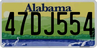 AL license plate 47DJ554