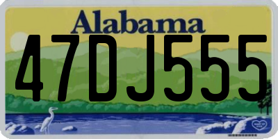AL license plate 47DJ555
