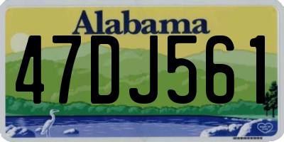 AL license plate 47DJ561
