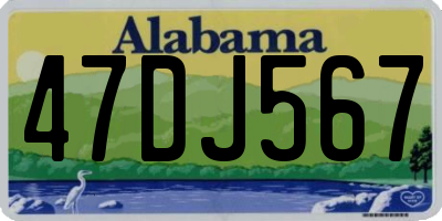 AL license plate 47DJ567