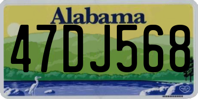 AL license plate 47DJ568