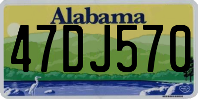 AL license plate 47DJ570