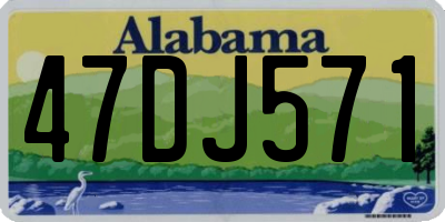 AL license plate 47DJ571