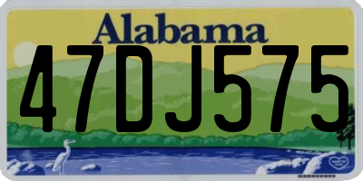AL license plate 47DJ575