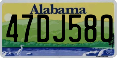 AL license plate 47DJ580