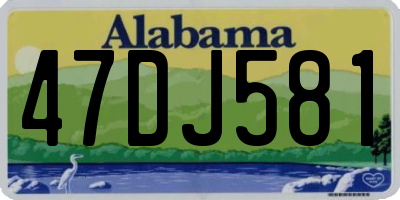AL license plate 47DJ581