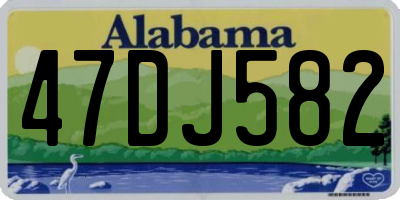 AL license plate 47DJ582