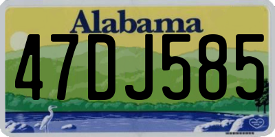 AL license plate 47DJ585