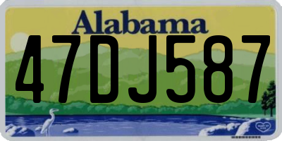 AL license plate 47DJ587