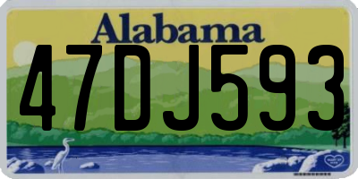AL license plate 47DJ593