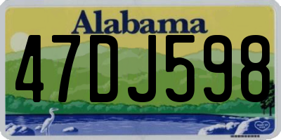 AL license plate 47DJ598