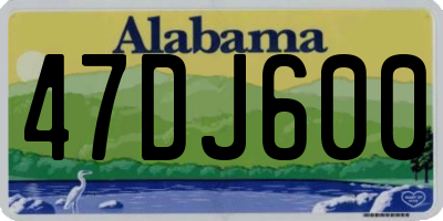AL license plate 47DJ600