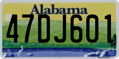 AL license plate 47DJ601