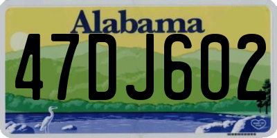AL license plate 47DJ602