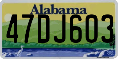 AL license plate 47DJ603