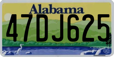 AL license plate 47DJ625