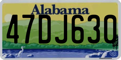 AL license plate 47DJ630
