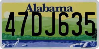 AL license plate 47DJ635